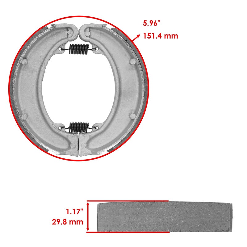 Caltric Rear Brake Shoes Compatible with Honda Trx300 Trx-300 Fourtrax 300 1988-2000 - Image 2